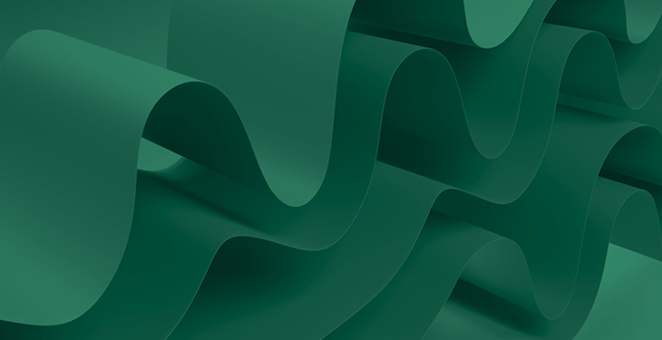 An abstract graphic showing smooth green curves, used decoratively on a page discussing Europe’s private credit, capital solutions, and alternative investments.