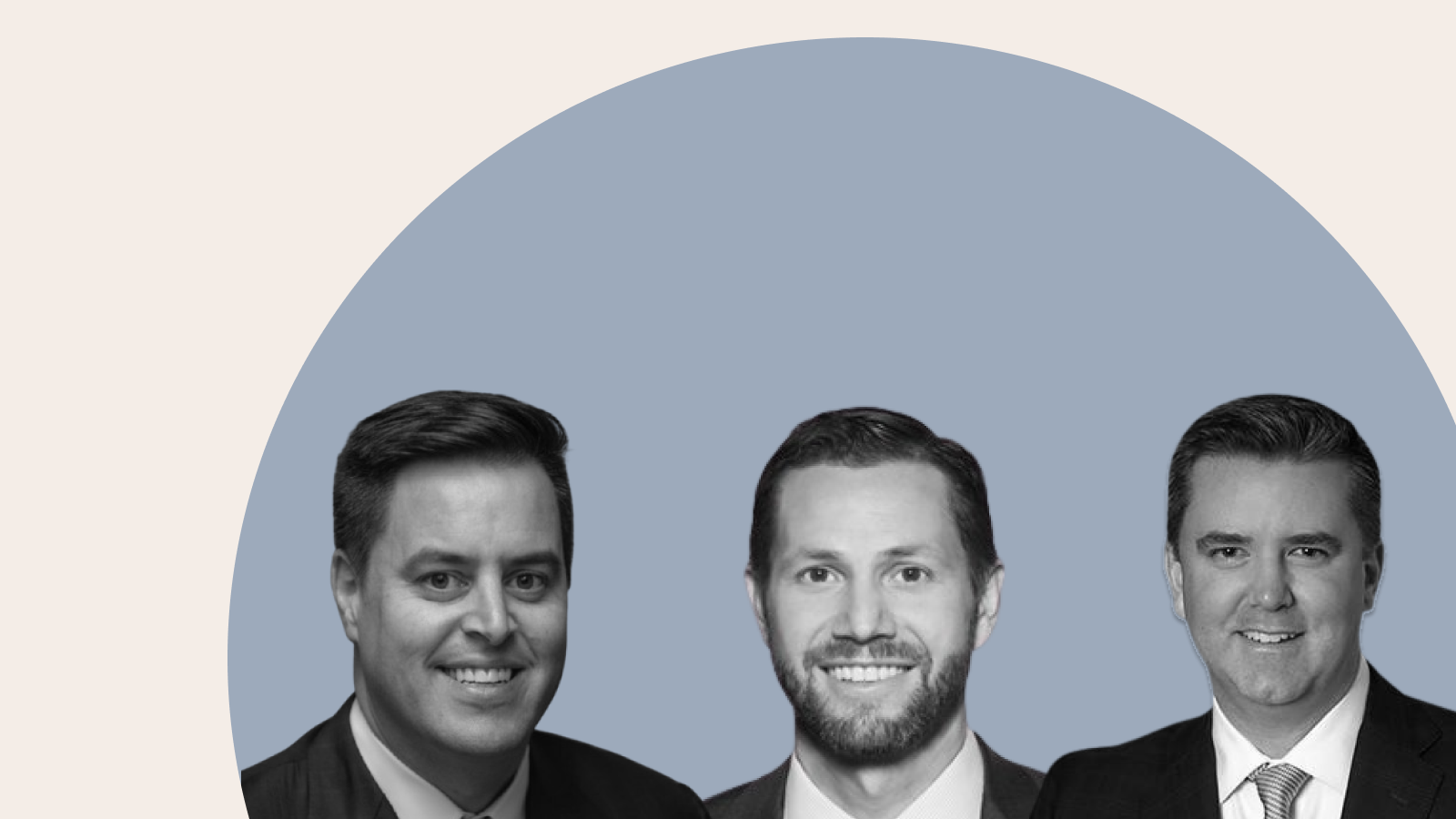 Eric Hanno, Steve Lessar, and Matt O’Mara headshots