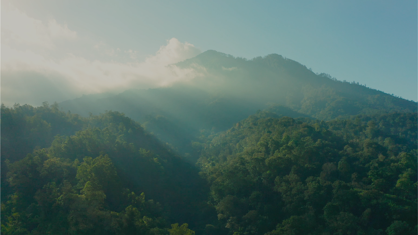 Mountain with clouds 
