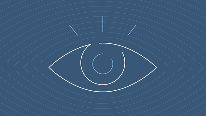 Logo tile for “The View from Apollo” podcast, featuring an illustration of an eye and accompanying a discussions on asset allocation, and alternative investment strategies amid shifting market conditions.